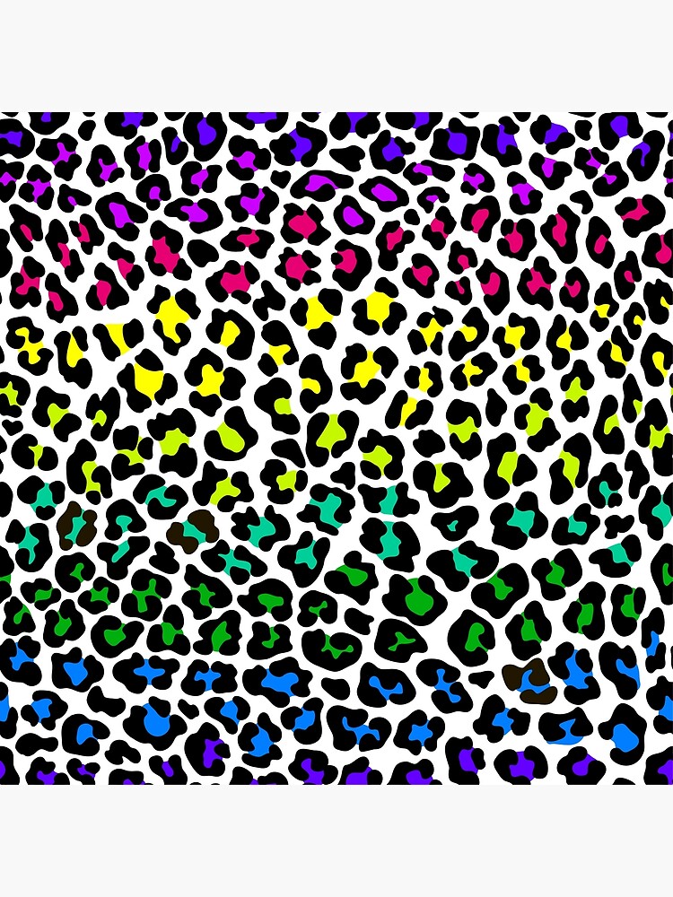 Neon Rainbow Cheetah Print Art Print by NewburyBoutique