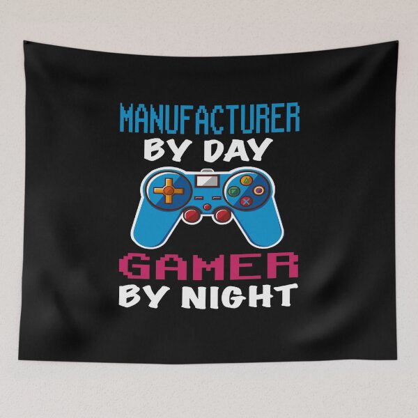 Aperçu de l'œuvre fabricant By Day Gamer By Night shirt, Funny fabricant Gamer Birthday Gift, fabricant Papa Mari Petit ami Jeux vidéo Amoureux Cadeau de Noël créée et vendue par xlnv.