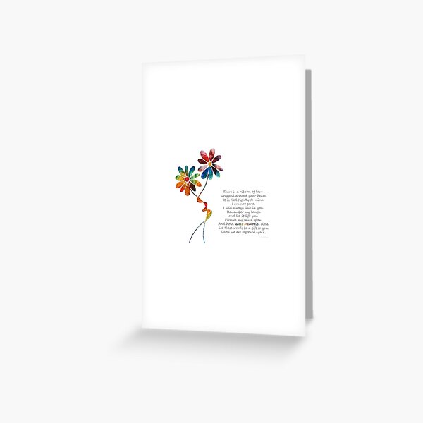 Item preview, Ribbon Of Love Floral Sympathy and Support Art designed and sold by Sharon Cummings Art.