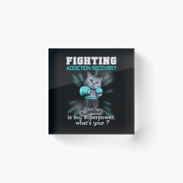 Artikelvorschau, Funny Cat Fighting Addiction Recovery ist meine Supermacht, was du hast entworfen und verkauft von Kohend.