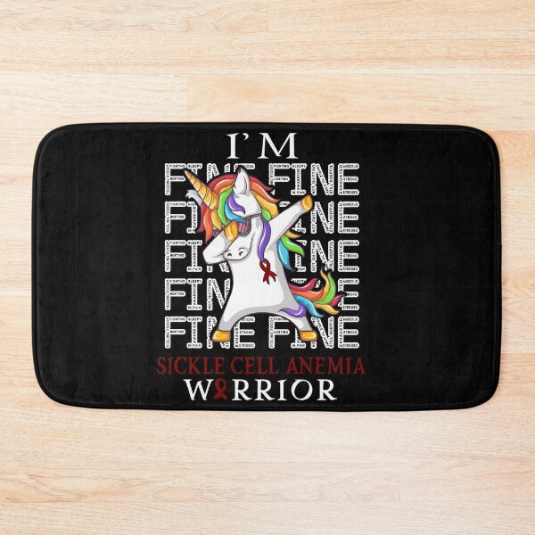 Item preview, Unicorn Sickle Cell Anemia Warrior I'm Fine Sickle Cell Anemia Awareness designed and sold by Hatjar.