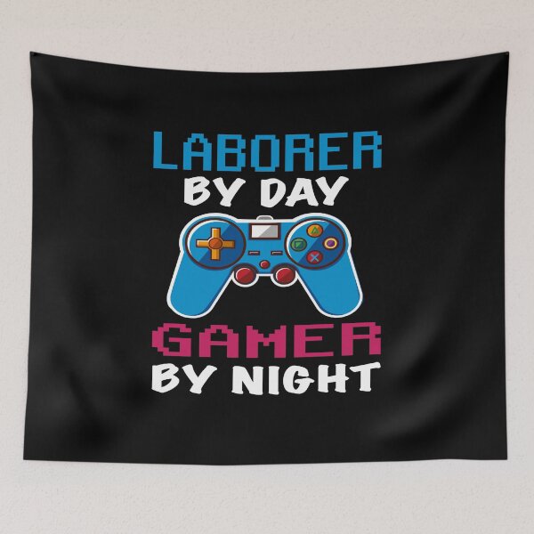 Item preview, laborer By Day Gamer By Night shirt, Funny laborer Gamer Birthday Gift, laborer Dad Husband Boyfriend Video games Lovers Christmas Gift designed and sold by xlnv.