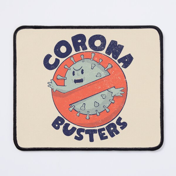 Item preview, Corona Busters Logo T Shirt Mask for Frontline Virus Covid19 Vaccinated Healthcare Hero Workers Survived ICU Nurse Doctors MD Medical Staff Self Isolating First Responders Coronabusters Volunteer designed and sold by Any Color Designs.