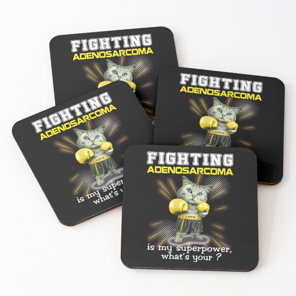 Item preview, Funny Cat Fighting Adenosarcoma Is My Superpower What's Your designed and sold by Kohend.