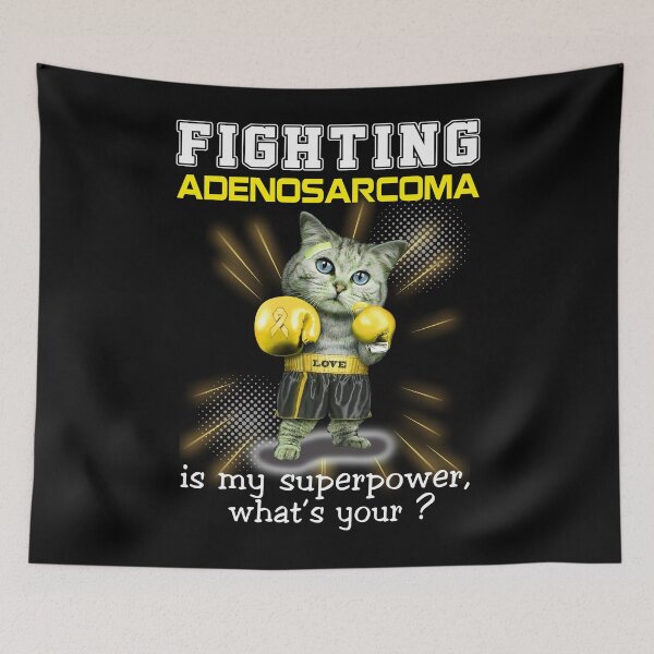 Item preview, Funny Cat Fighting Adenosarcoma Is My Superpower What's Your designed and sold by Kohend.