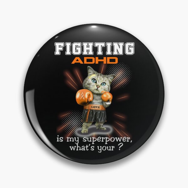 Item preview, Funny Cat Fighting ADHD Is My Superpower What's Your designed and sold by Kohend.