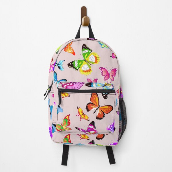 Item preview, Blush Pink Rainbow Butterflies Pattern designed and sold by newburyboutique.