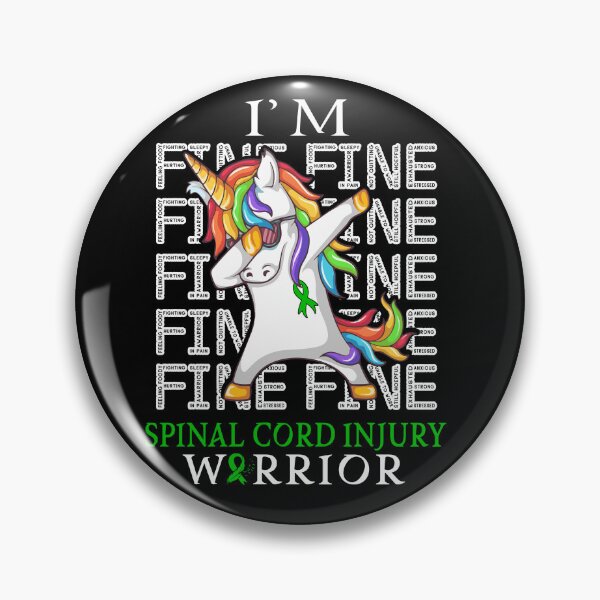 Item preview, Unicorn Spinal Cord Injury Warrior I'm Fine Spinal Cord Injury Awareness designed and sold by Hatjar.