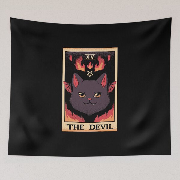 Item preview, The Devil Cat Tarot Card by Tobe Fonseca designed and sold by Tobe Fonseca®.