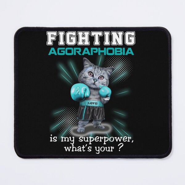 Item preview, Funny Cat Fighting Agoraphobia Is My Superpower What's Your designed and sold by Kohend.