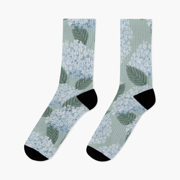 Item preview, hydrangea pattern (sweet mint / sage) | springtime on the farm designed and sold by MissPuduArt.