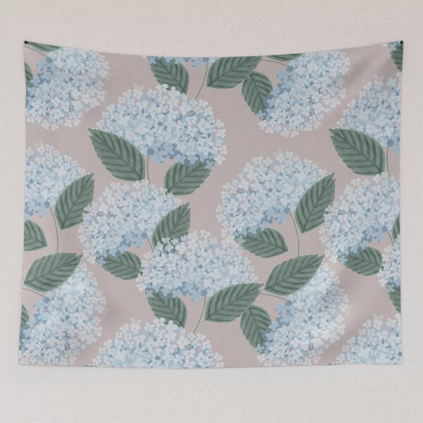 Item preview, hydrangea pattern (light sand) | spring inspired. botanical illustration designed and sold by MissPuduArt.
