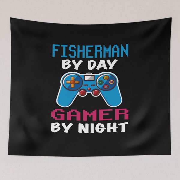 Item preview, fisherman By Day Gamer By Night shirt, Funny fisherman Gamer Birthday Gift, fisherman Dad Husband Boyfriend Video games Lovers Christmas Gift designed and sold by xlnv.