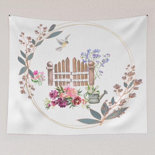Item preview, Robin at the Garden Gate designed and sold by tomorrowsart.