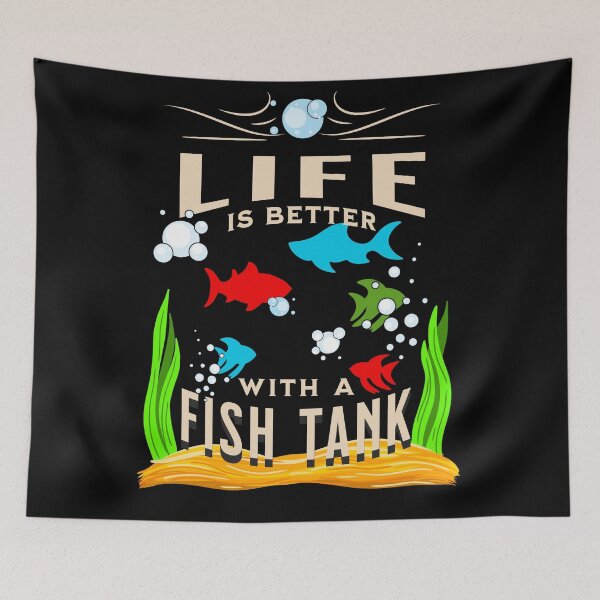 Item preview, La vida es mejor con una pecera, amante de las peceras designed and sold by orangeblue21.