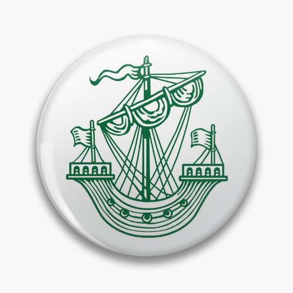 Item preview, Lymphad (Heraldic Ship) - Forest Green designed and sold by Artberry.