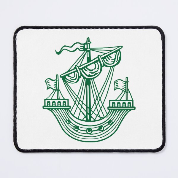 Item preview, Lymphad (Heraldic Ship) - Forest Green designed and sold by Artberry.