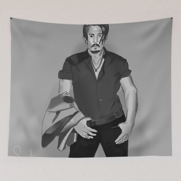 Item preview, Johnny Depp Modeling in Black and White designed and sold by sakooga.
