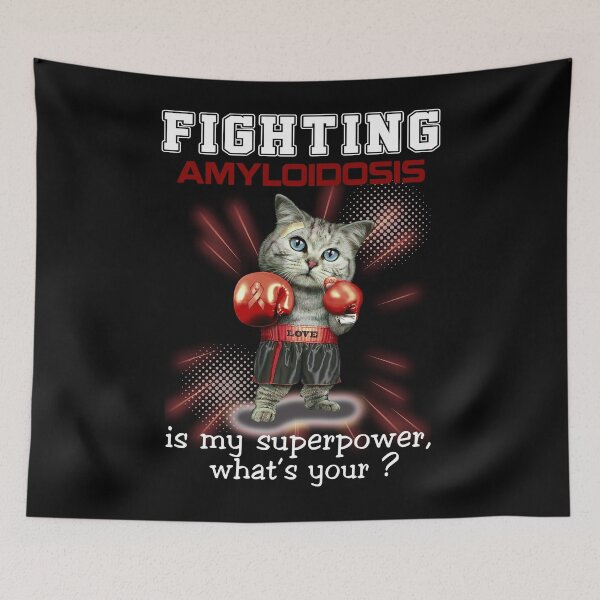 Item preview, Funny Cat Fighting Amyloidosis Is My Superpower What's Your designed and sold by Kohend.