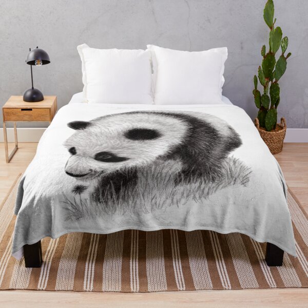 Item preview, Young panda smelling a flower designed and sold by SylvieG18.