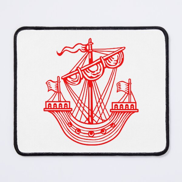 Item preview, Lymphad (Heraldic Ship) - Red designed and sold by Artberry.
