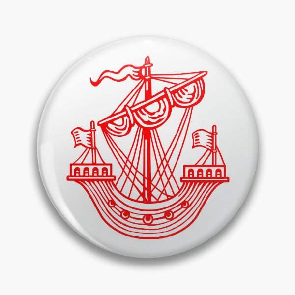 Item preview, Lymphad (Heraldic Ship) - Red designed and sold by Artberry.