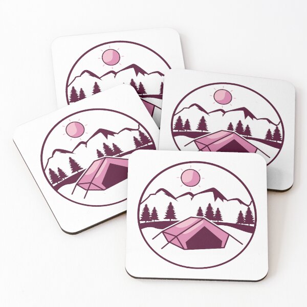 Artikelvorschau, Camping bei Nacht Pink entworfen und verkauft von PetsandBeyond.