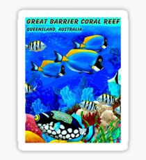 GREAT BARRIER CORAL REEF: Australia Advertising Print Sticker