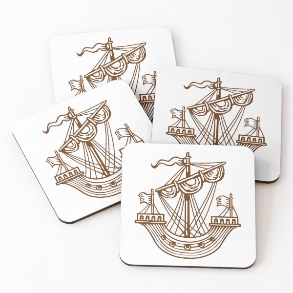 Item preview, Lymphad (Heraldic Ship) - Walnut designed and sold by Artberry.