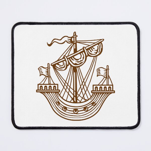 Item preview, Lymphad (Heraldic Ship) - Walnut designed and sold by Artberry.