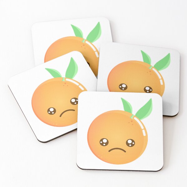 Item preview, Sad Orange , Cute Fruit designed and sold by KawaiSticker.