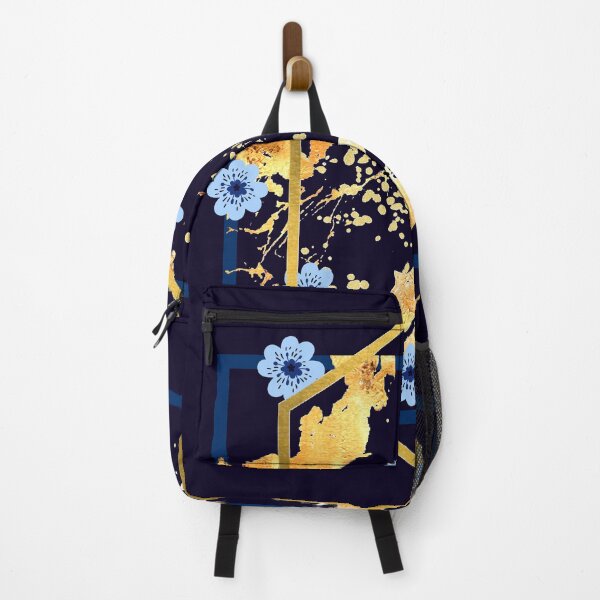 Item preview, Minimalist Abstract Geometric Square Watercolor Blue Flowers designed and sold by aylastyle.