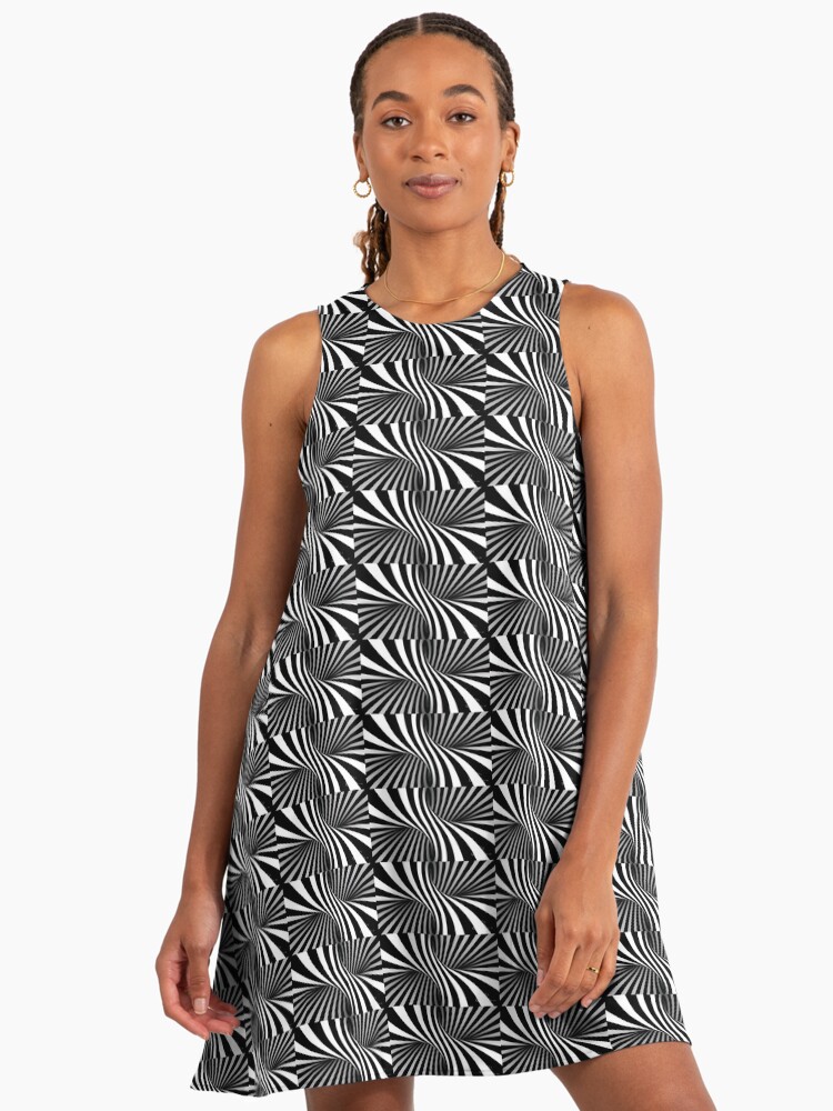 blue dress for baby girl Zigzag Optical illusion Bodycon Dress