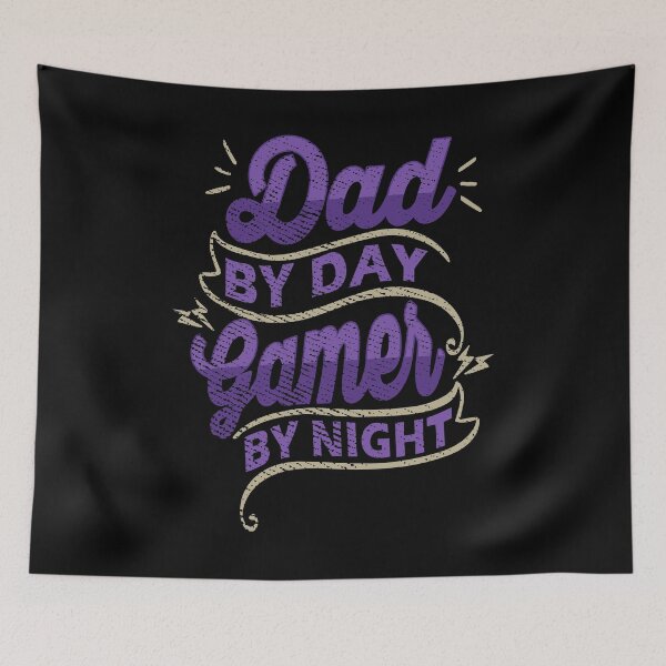 Item preview, Dad By Day, Gamer By Night - Funny Gaming Fathers Day designed and sold by Optix.