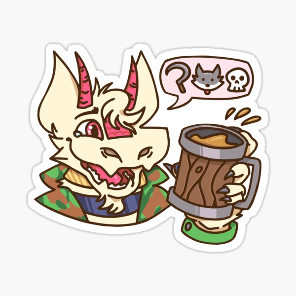 Ark with Rum Mug Doodle Sticker