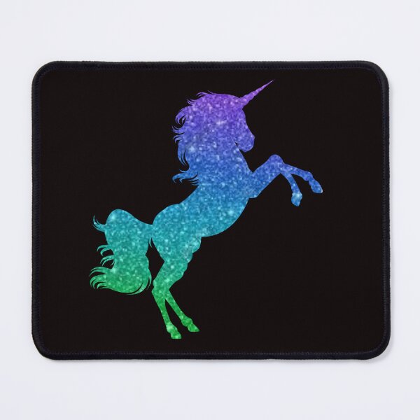 Item preview, Bright Blue Green Ombre Faux Glitter Unicorn designed and sold by Felicity-K.