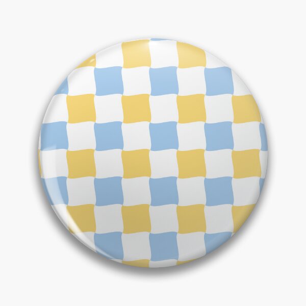 Item preview, Blue and Yellow Wave Diagonal Checked Square Geometric Pattern designed and sold by Moyanana.