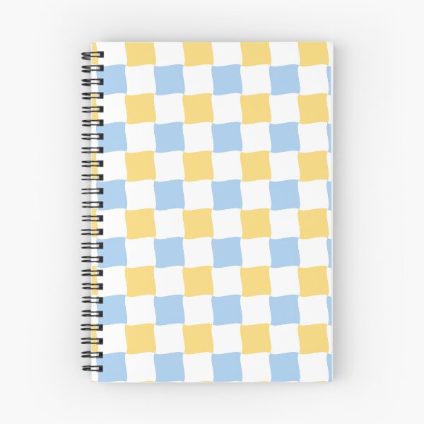 Item preview, Blue and Yellow Wave Diagonal Checked Square Geometric Pattern designed and sold by Moyanana.