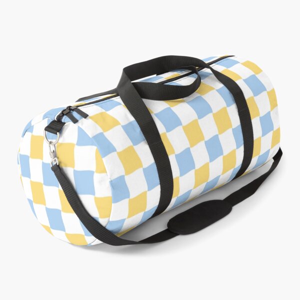 Item preview, Blue and Yellow Wave Diagonal Checked Square Geometric Pattern designed and sold by Moyanana.