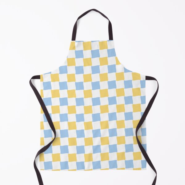 Item preview, Blue and Yellow Wave Diagonal Checked Square Geometric Pattern designed and sold by Moyanana.