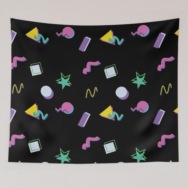 Item preview, Funky 80s Retro Party Pattern designed and sold by VintageRetroDep.