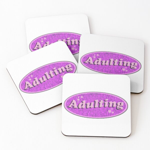 Item preview, Adulting Slogan Flashback Vending Decal Style designed and sold by mytshirtfort.