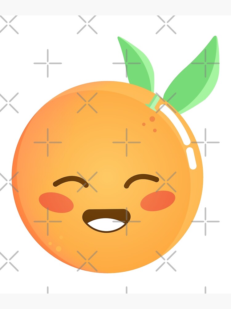 Cute Orange , Cute Fruit Art Print for Sale by KawaiSticker