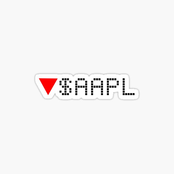 Item preview, Apple Stock Ticker Red - Black Font designed and sold by frankyou.