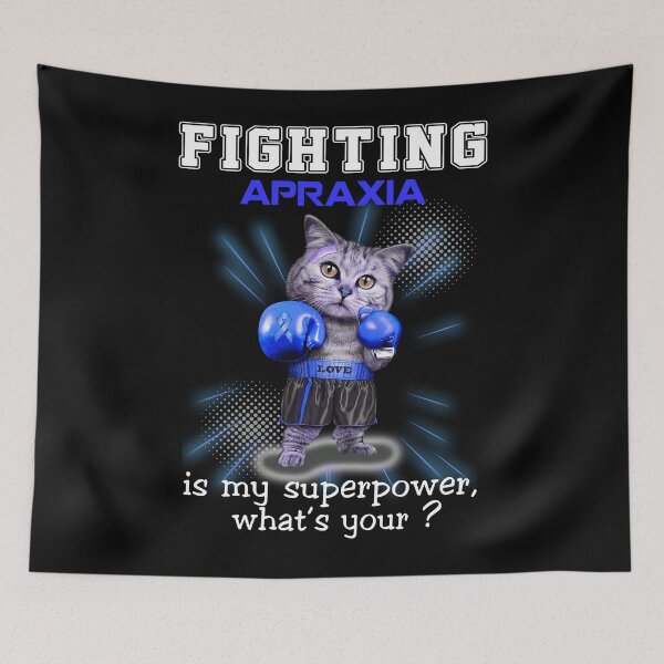 Item preview, Funny Cat Fighting Apraxia Is My Superpower What's Your designed and sold by Kohend.