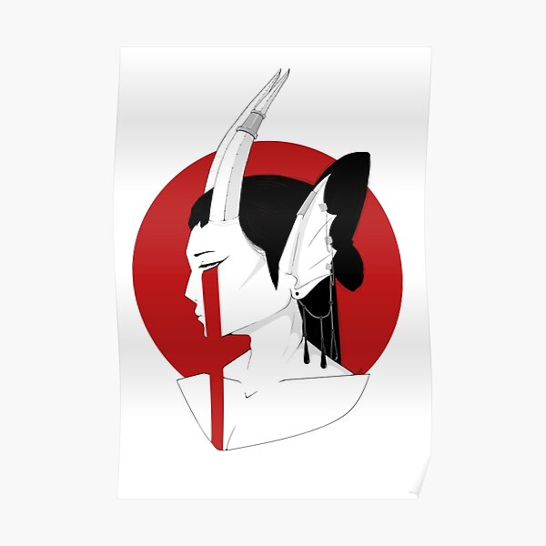 “empress in profile, simple portrait” Poster for Sale by Caly-draw