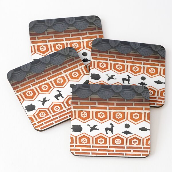 Item preview, Animal Characters in a Traditional Korean Wall - Seoul South Korea Photographs designed and sold by YemmyZImages.