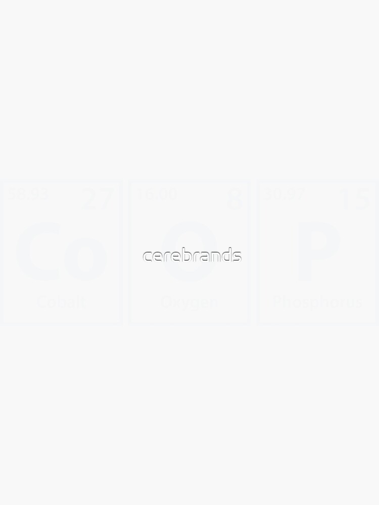 "Coop (CoOP) Periodic Elements Spelling" Sticker for Sale by