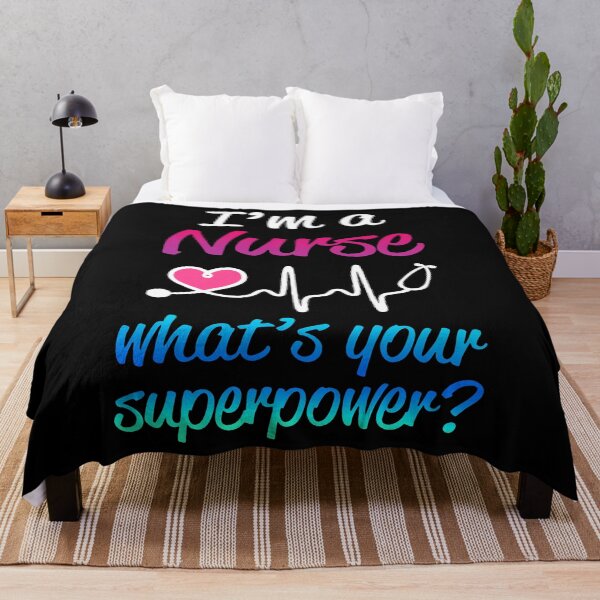 Item preview, I'm a Nurse What's Your Superpower Funny Saying designed and sold by GreenFarm2022.