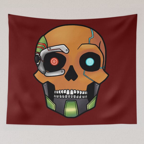 Item preview, Cyberpunk Cyborg Skull designed and sold by gnomeskillet.